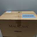 MALACASA 24-Piece Gourmet Porcelain Dinnerware Sets, Modern White with Black Rim Round Dish Set for 6 - Premium Serving Plates and Bowls Sets for Dessert, Salad, Soup, Pasta - Series Amelia 