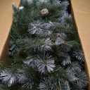 6.5Ft Prelit Classic Blue Spruce Artificial Christmas Tree with LED Lights, PE Needle Foliage, 'Feel Real' Artificial Christmas Tree with Timed Remote Control and Foot Switch Device, Christmas Decor