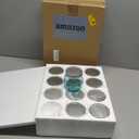 Gueevin 12 Pcs Blue Mason Jars 8 oz Regular Mouth Canning Jars Vintage Small Glass Jar Colored Spice Bottles with Airtight Lids and Bands for Kitchen Pickling Honey Wedding Supplies Shower Favors