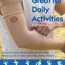 NURCOM Medical Compression Arm Sleeve for Men Women, 20-30 mmHg with Silicone Band for Lymphedema, Lipedema, Pain Relief, Edema, Swelling, Post Surgery Recovery, 2 Pack, Beige XXL