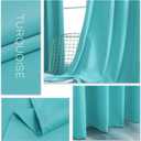 YGO Blackout Curtains for Bedroom Thermal Insulated Window Curtain Panels for Living Room 63 inches Long Room Darkening Window Treatment Sets 2 Panels Turquoise