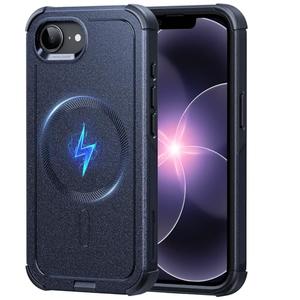 ESR for iPhone 17e Case, iPhone 16e Case, 23ft Military-Grade Drop Protection, MagSafe Accessories Compatible, Shock-Absorbing Rugged Cover, Cyber Series, Navy Blue