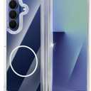 WILLONE for Samsung Galaxy Z Fold 7 Case Magnetic Clear, Hinge Protection, Shockproof, Compatible with Wireless Charging, Transparent