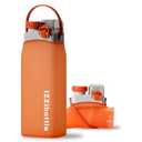 IZZI bottle Collapsible Lightweight Silicone Water Bottle (600ml, Blue) | BPA Free, Eco-Friendly, Medical Grade | Leakproof Bottle for Sports, Travel, Hiking, Gym, Outdoor Adventures and Daily Use