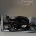 Antarctic Star Mini Compact Refrigerator with Freezer, 3.2 Cu.Ft. Single Door with Adjustable Thermostat,Removable Glass Shelves for Apartment/Dorm/Office,BLACK