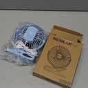 BESKAR Clip on Fan, Portable Small Desk Fans with Strong Airflow, 3 Speeds with Personal Fans Sturdy Clamp, Quiet Desk Fan & Clip Fan with USB Cord Powered - No Battery (Sky Blue)