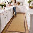 Kitchen Runner Rug Non Slip Hallway Runner Entryway Mat Brown 2x6 ft