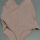 SAUNGKUAI Women's Bodysuit Plunge Deep V Neck Backless Sleeveless Going Out Tank Tops Thong Body Suits Leopard (Pink, L)