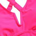 ZAFUL 2025 Swim Suits for Women Tankini Tummy Control Swimsuits Bathing Suit Two Piece Swimsuit Split Neck Bathing Suits (Pink, S)