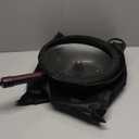 Wok, 13 Inch carbon steel woks & stir-fry pans nonstick, Pre-Seasoned 5.8QT Flat Bottom Chinese Wok Paella Pan with lid, Carbon Steel Cookware, Compatible with All Cooktops