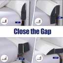 HOMBYS Pillow Wedge for Headboard Gap,Mattress Wedge Gap Filler Queen Size,Bed Crack Pillow,Foam Bed Gap Filler,Multifuctional Headboard Space Filler with Side Pocket,Fill The Gap (0-7")
