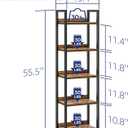 NUMENN Narrow Bookshelf, 5 Tier Bookshelves, Home Office Bookcase Shelf Storage Organizer, Free Standing Storage Shelving Unit for Bedroom, Living Room and Home Office, Vintage