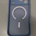 CANSHN Magnetic Compatible with iPhone 17 Pro Case, Upgraded [Full Camera Protection] [Compatible with Magsafe] [Translucent Matte] Shockproof Protective Phone Cover 6.3 Inch - Light Blue