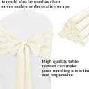 10-Pack Ivory 12 x 108 inches Long Premium Satin Table Runner for Wedding, Decorations for Birthday Parties, Banquets, Graduations, Engagements, Table Runners fit Rectange and Round Table