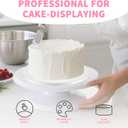 2 x 12 PCS White Cake Boards 8 Inch Cake Drums with 1/2-Inch Thick Smooth Edges for Multi Tiered Birthday Wedding Party Cakes Board. (8inch(12pack))
