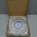 Kitchen Wall Clock, Silver Starburst Wall Clocks Battery Operated, 10 Inch Modern Decorative Wall Clock for Living Room, Bedroom, Kitchen,Bathroom, Office