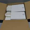 BagDream Gift Bags 100Pcs 5.25x3x8 Small Kraft Paper Gift Bags with Handles Bulk, White Paper Sacks for Wedding Birthday Party favor, Retail, Merchandise, Small Grocery