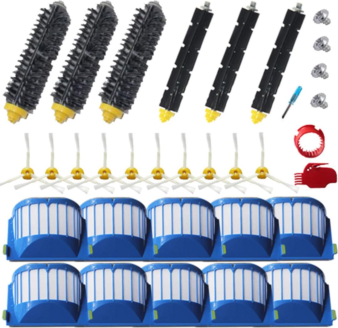 28pcs Accessories for iRobot Roomba 600 Series 595 614 618 620 630 639 640 650 660 680 682 685 690 692 694 695 Vaccum Cleaner Replenishment Parts Kit