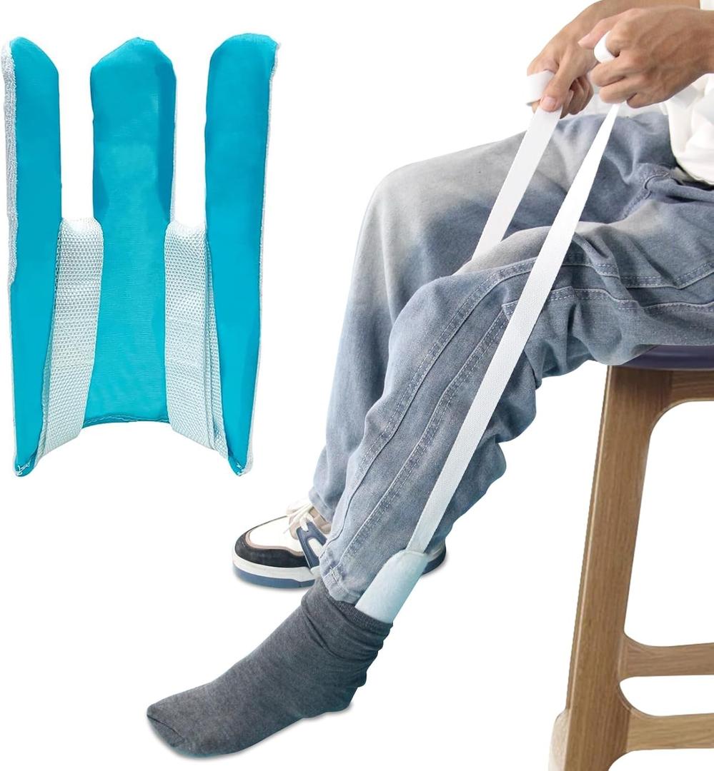 Sock Aid,Sock Aid Device for SeniorsSock Helper Aide Tool Easy On and Off Device for Putting On and Removing Socks,Sock Slider, Handicapped Avoid Bending Sock Assist