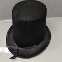 Nicky Bigs Novelties Adult Black Felt 8-Inch Tall Top Hat - Abe Lincoln Hat, Steampunk Top Hat, Magician, Victorian Era, Vampire Costume Hat for Halloween, Cosplay, Dress-Up Accessory, Black, One Size