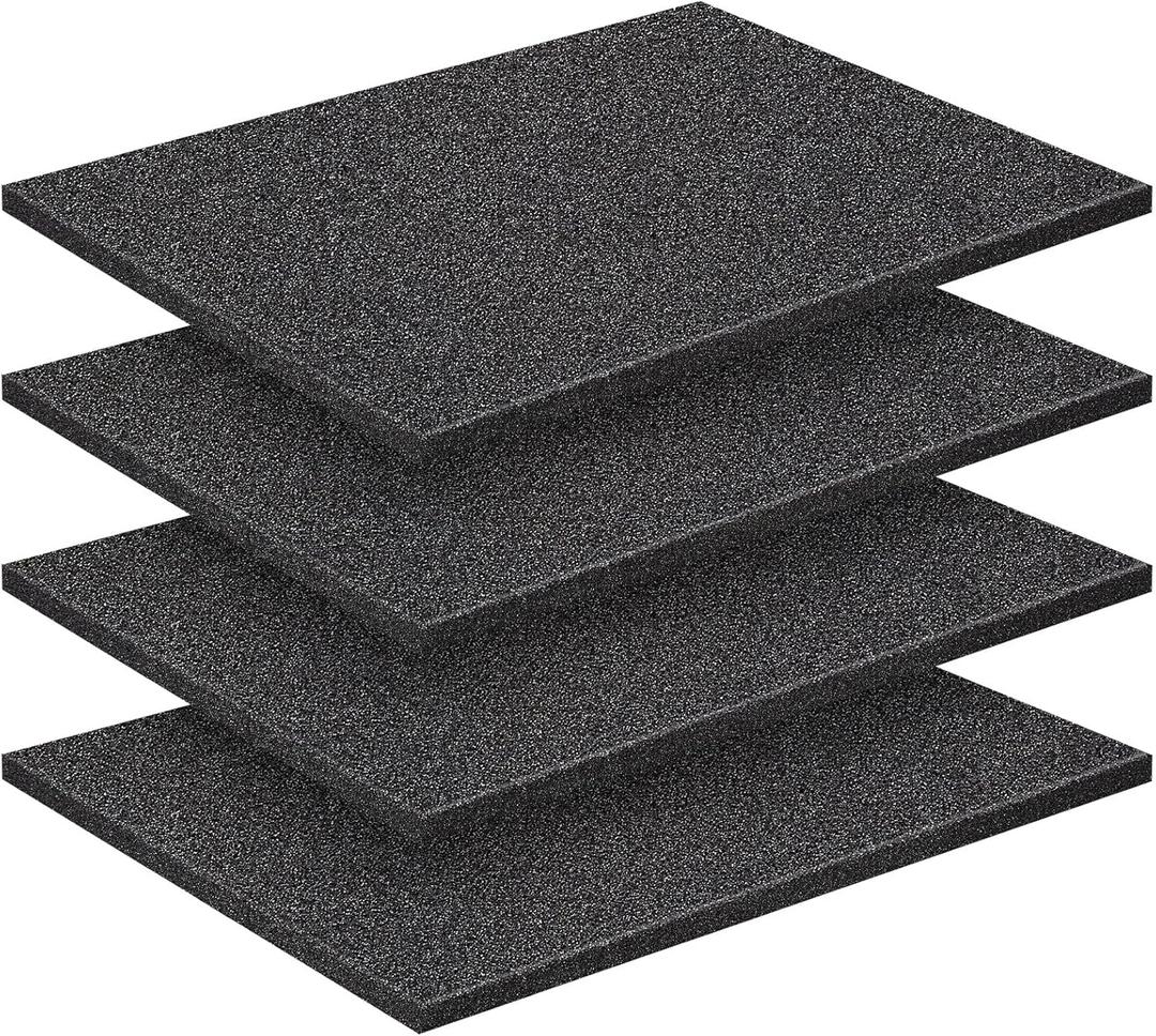 Amylove 16 x 12 x 0.5 Polyurethane Foam Sheet Foam Pad for Case Packing Toolbox Storage and Crafts (4 Pcs)