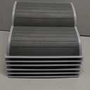 CiWiVOKi 2-Step Modular Dog Ramp - Portable Non-Slip Stairs for Small Dogs with High Support, 9.5" D Lightweight Plastic Pet Steps Fits Staircase Indoor, Ideal for Elderly Injured Pets (6-Pack, Grey)