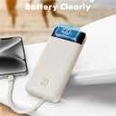 charmast 20000mAh Portable Charger with Built in Cables, 22.5W Travel Power Bank Fast Charging, USB C Cell Phone Battery Pack for iPhone 16/15/14/13/12/11 Series, iPad, Samsung, Android, Tablet