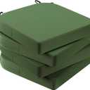 AAAAAcessories Outdoor Seat Cushions for Chairs, Waterproof, Fade-Resistant Patio Furniture Replacement Cushions, 17" x 16" x 2", Set of 4, Dark Moss