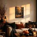 ILLBDR Halloween Witch in Autumn Forest Canvas Wall Art 16x24 inch