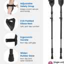 Ergonomic Forearm Crutches Spring Assist Crutches for Adults,Comfortable and Height Adjustable Arm Crutches Forearm with Anti-Slip Base,Walking Crutches with Cuffs, Not a Pair (Black)