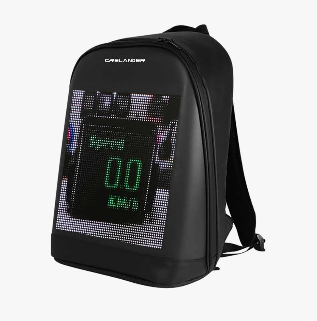 LED Backpack, 17 inch Laptop Backpack with Programmable Screen Smart Dynamic Shoulder Luggage Bag Cycling Travel Daypack Rucksack Personalized Gifts for Men Women (Black)