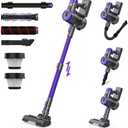 DEVOAC V90 Cordless Vacuum Cleaner, 28KPa Powerful Suction, Up to 45mins Runtime, 60dB Ultra Quiet, 6 in 1 Cordless Stick Vacuum Cleaner for Hard Floor, Carpet, Pet Hair(Purple)