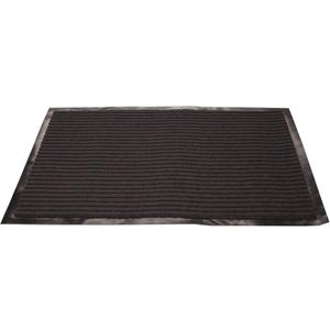 LAMINET Weatherproof Heavy Duty Nonslip Water Absorbing Rug 17"x26" | Easy Clean, Indoor or Outdoor Use for High-Traffic Areas - Black
