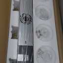 FDPBY 4-Light Bathroom Vanity Light Fixtures Sand Black Gold Vanity Lights Over Mirror Modern Wall Sconce with Milk White Glass Globe Lampshade for Lving Room Dining Room Corridor Powder Room