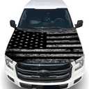 Car Hood Flag Cover - 59x51 in Car Hood Cover Eagle Flag with 2 Adjustable Fasteners, Patriotic American Flag Bonnet Banner Universal Fit for Trucks, SUV, Patriotic America Flag Cars Decor