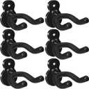 LALAOKS Guitar Hanger Guitar Wall Mount for Acoustic Electric and Bass Guitars, Ukulele (6Pack)