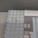 Dynamene Fog Blue Fabric Shower Curtain for Bathroom- Waffle Weave Textured Heavy Duty Cloth , 256GSM Hotel Luxury Weighted Bath Curtain Set with 12 Plastic Hooks,72x72, Fog Blue