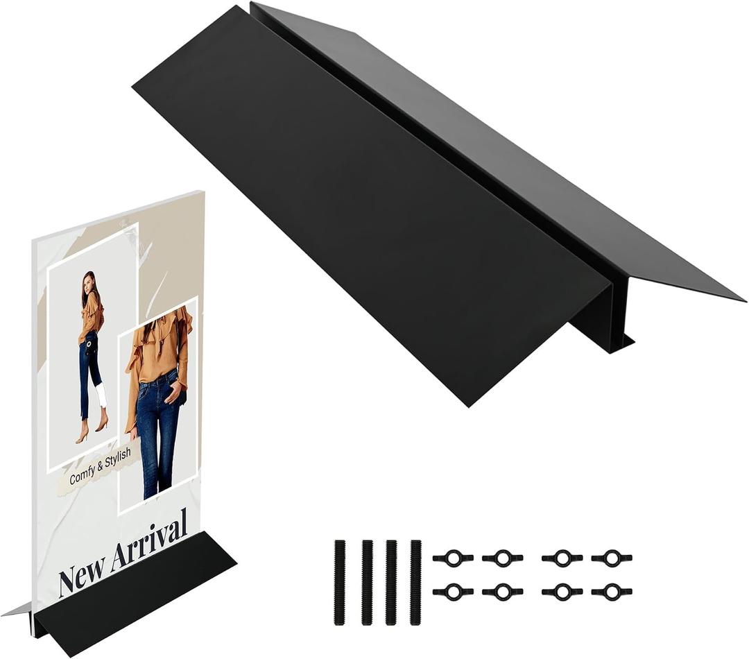 Metal Floor Stand Sign Holder Base, 36" Wide M Mount Holder, Up to 72" Tall Graphic Display Floor Stand, Fit for Foam Board, Composite Board, Acrylic Glass Sign, Base Only, (36 inches)