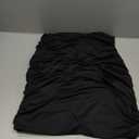 YMDUCH Women's Sexy High Waist Solid Tight Ruched Bodycon Mini Club Skirt (Medium, Black)