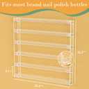FEMELI 21 * 21 Inch Nail Polish Wall Rack, Easy to Install, Clear Acrylic Nail Polish Display Holder Organizer 6 Tier Hold Up To 90-120 Bottles