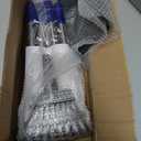 Heeyoo Dog Pooper Scooper, Dog Poop Tray and Rake Set, Pet Waste Removal Scoop with Long Adjustable Sectional Stainless Handles (Black/Blue)