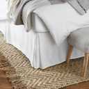 Amazon Basics Lightweight Pleated Bed Skirt, Machine Washable, Wrinkle and Fade Resistant, King, Bright White, 16-Inch Drop