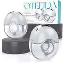 Hands Free Breast Pump Wearable MY-375 - Strong Suction, Low Noise, Wearable Breastfeeding Pump with 4 Mode &12 Levels, Portable Electric Breast Pump 24mm - 19/21/Insert/Flange, 2 Pack (White)