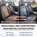 Car Seat Covers Full Set, Grey Leather Seat Covers, Breathable Front and Back Car Seat Protectors, Wear-Resistant Seat Covers Universal Fit for Most Cars SUV Truck (Grey-Diamonds, Full Set)