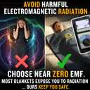 DIVEBLAST Near Zero EMF Far Infrared Sauna Blanket for Home 71x 35.6 Portable Infrared Sauna Bag for Weight Loss and Detox Detoxify, Cleanse and Burn Up to 600 Calories per Session Dark Blue