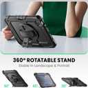 SEYMAC Case for iPad Pro 11 Case 4th/ 3rd/ 2nd/ 1st Gen (2022/2021/2020/2018), Full-Body Shockproof Protective Case with Screen Protector, 360 Rotating Stand and Hand/Shoulder Strap, Black