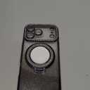 Magnetic Kickstand Glitter Case for iPhone 17 Pro Max,[Compatible with Magsafe] Cute Bling Sparkly Rhinestones with Camera Protector Makeup Mirror Women Girls Case for iPhone 17 Pro Max,Black