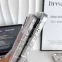 Yeddabox for iPhone 14 Plus Case Hibiscus Flower Floral Wavy Clear Phone Case Soft TPU Slim Shockproof Phone Cover for Women Girls, Black