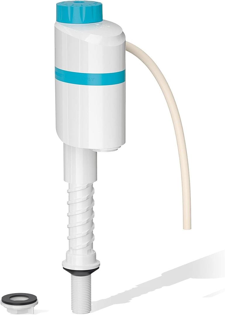 SAMODRA Silent Toilet Fill Valve, Adjustable Water Level, High Performance Flush Valve Replacement Kit, Anti-Siphon, Water-Saving, Easy Install in Minutes (G7/8)