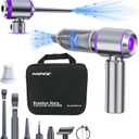 Iyofine Vacuum/Air Duster 80,000RPM Super Power Mini Car Vacuum Cleaner 4-in-1 air Blower Gun Air Duster & Air Blower & Pump Hand Electric air Duster Handheld dust Blower Blower Cordless (Purple)